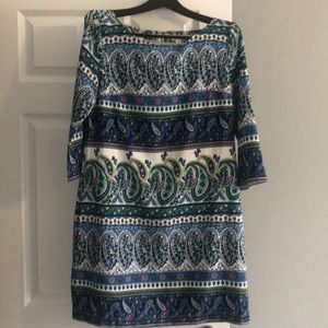 Blue shift dress